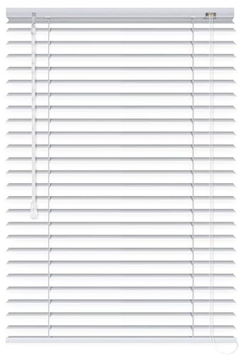TENDEEVOLUTION Store Vénitien Aluminium sur Mesure Personnalisable, Lamelle 25 mm, Cordon Inclus. Store Lamelle Intérieur pour Fenêtre ou Porte, Idéal pour Maison ou Bureau (Mesures jusqu'à 2 m)