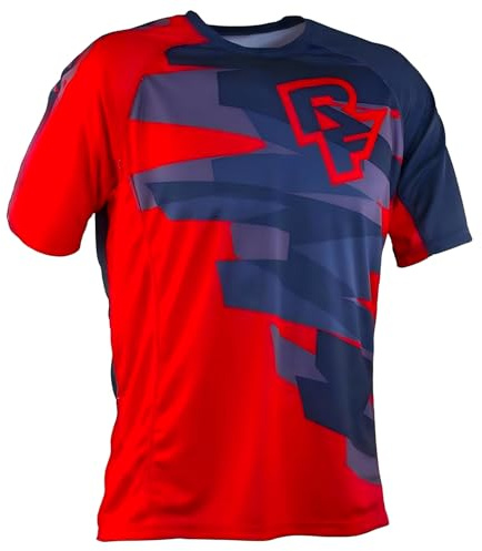 YITTD Uomo Magliette da Ciclismo da T-Shirt, Maniche Corte Top Abbigliamento Maglie da Ciclismo, Camicia Mountain Bike/MTB, Traspirante e Assorbente dal Sudore Maglia da ciclismo estiva, Rosso, M