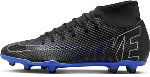 Nike Herren Superfly 9 Club Fg/Mg Fußballschuh, Black/Chrome-Hyper Royal, 43 EU