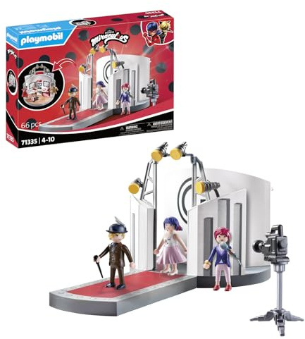 PLAYMOBIL Miraculous 71335 Miraculous: Gabriels Fashion Show, inklusive Marinette, Adrien, Nadja und zahlreichen Accessoires, Abenteuer mit Ladybug, vielfältiges Spielzeug für Kinder ab 4 Jahren