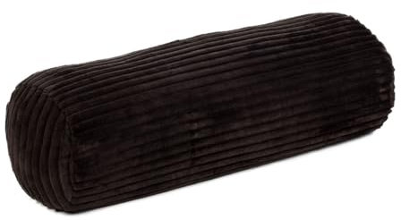 liebling Kissenrolle, Nackenrolle mit Cord-Optik, mit Reißverschluss, 100% Polyester - Mikrofaser, 70 x 22 cm, Farbe: Dunkelbraun