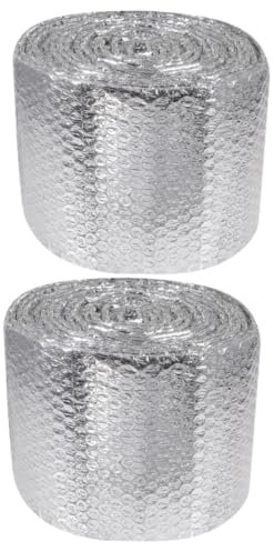 Angoily 2 Rolls Greenhouse Insulation Kit Multi-Purpose Reflective Foil Insulation for Ducts Roofs