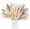 Falafoty Decorazione di Erba di Pampas Essiccata, Bouquet di Pampas Grass con Fiori Essiccati di Bunny Tails,Decorazione da Tavolo Boho Fiori Secchi per Matrimoni,Camera da Letto, Vasi (100PCS)