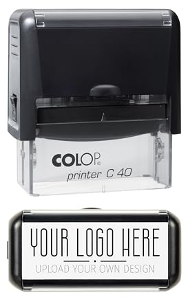 Custom Logo Stamp – Personalised Company Rubber Stamp Featuring Your Logo for Office Use, Branding, Packaging & Promotional Marketing (58mm x 22mm)