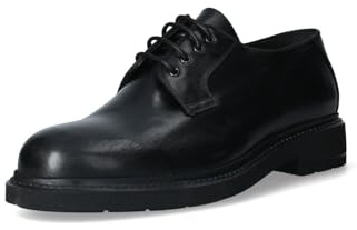 Exton 4421, Stringata Uomo in Pelle, Nero, Suola in Gomma, Tacco 3 cm (Sistema Taglie Calzature EU, Adulto, Numero, Media, 43)