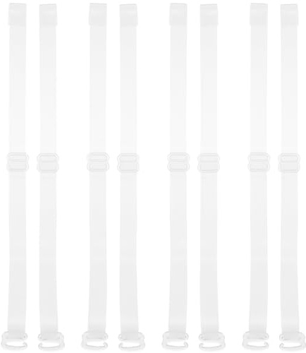 SUPVOX Cinghie Elastiche Invisibili per Tacchi Alti 10Mm Set 8 Pezzi Fibbie Trasparenti Regolabili Cinturini Antiscivolo per Scarpe Tacchi Accessori Decorativi per Calzature Femminili