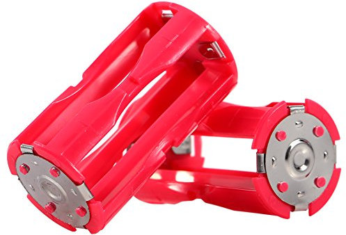 Richer-R 4AAA to C Size Parallel Battery Converter Adapter Holder Cases Box Red (4pcs)