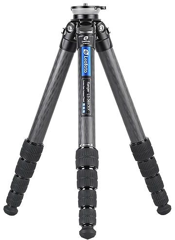 Leofoto - Ranger - Trípode de Carbono con Base Niveladora - Patas Ajustables en 3 ángulos - Ideal para Trabajo Panorama y Videógrafos - LS-365CEX
