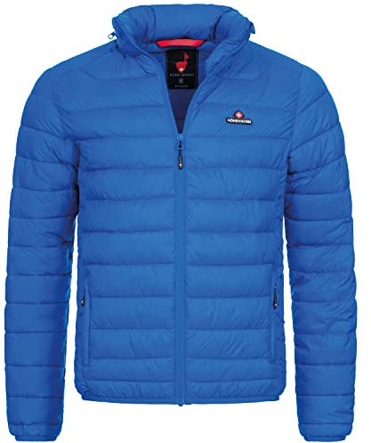 Höhenhorn Balmhorn Chaqueta acolchada con capucha para hombre, chaqueta de entretiempo, Azul 02., M