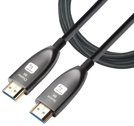 Techly 365207 Cavo Ottico Attivo HDMI™ 2.1 Active Optical Cable 8K 48Gbps eARC HDMI™ A/A M/M 15m Nero