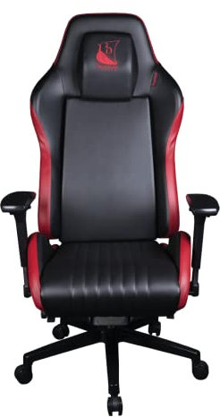 Konix Drakkar Chaise de Bureau Gaming Odin - Inclinaison siège 160° - Cuir polyuréthane Lisse - Motif Viking - Noir et Rouge