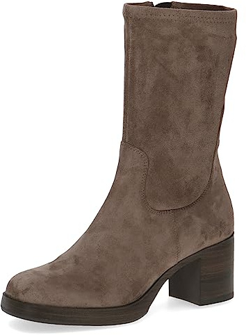 CAPRICE 9-25326-41, Botines de tacón con cordones para Mujer, Marrón (Taupe Stretch), 40 EU