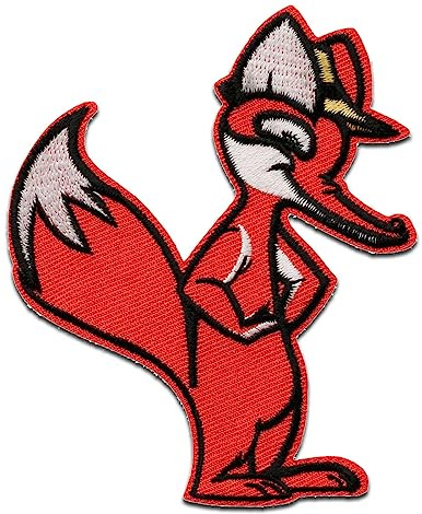 Mono-Quick Sandmännchen Herr Fuchs - Aufnäher, Bügelbild, Aufbügler, Applikationen, Patches, Flicken, zum aufbügeln, Größe: 8,9 x 7,2 cm