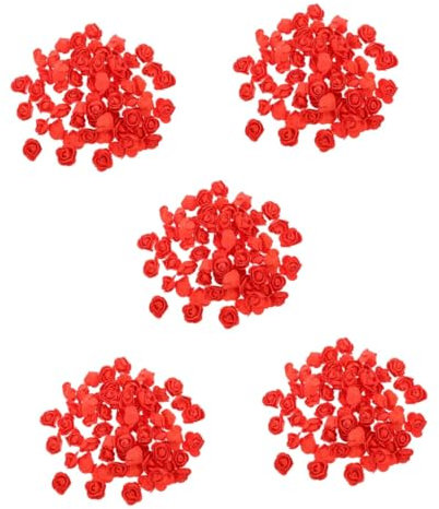 DECHOUS 1000 STK Blütenkopf Aus Schaumbär Künstliche Blumen Masse Künstliche Rosen Blütenköpfe Schaumblumenköpfe Erröten Rosa Schaumrosen Mini-künstliche Rosenblüten Zubehör Kuchen