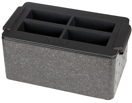 Kidia Moule à Glaçons en Silicone pour Glace Cristalline Collins 10x4x4 cm, Bac à Glace Professionnel pour Cocktail Barman