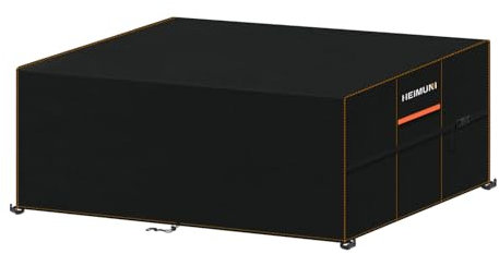 HEIMUNI Housse Salon de Jardin, 210x90x75cm Housse Table de Jardin Housses pour Mobilier de Jardin Imperméable 420D Tissu Oxford Bache Salon de Jardin Bache de Protection Exterieur Table Coupe-Vent