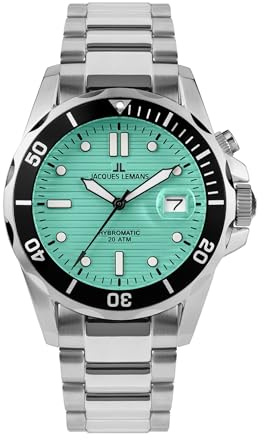 JACQUES LEMANS herrklocka serie Hybromatic 41 mm 10 ATM med rostfritt stålband 1-2170I