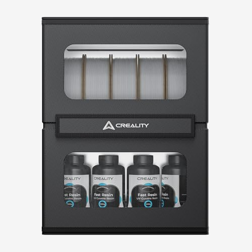 Creality Filamento Contenitore 10 kg per Stampa 3D, Impermeabile & Doppio Strato Scatola Conservazione, Finestra Trasparente, Chiusura Magnetica (405x265x540mm)