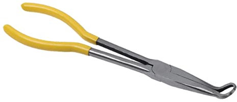 SEWACC 1 Pieza Alicates extendidos redondo alicates de punta redonda carpintería extra largo pinza reparadora alicate extendido abrazadera que prensa alicate de cableado manual Amarillo