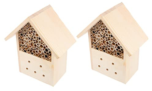 TOYANDONA 2pezzi Casa in Legno Per Api Casetta Decorativa Per Insetti Stanza Sospesa Per Giardino Rifugio Per Insetti Casa Sospesa Per Esterni