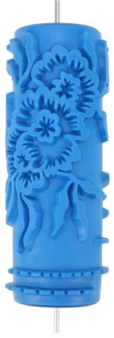 Cosiki Rullo Verniciatura a Motivi Fantasia 5 Pollici, Classico Rullo di Vernice per Texture Floreali, di Vernice di Riutilizzabile per Pareti, Mobili e Decorazioni per Pavimenti