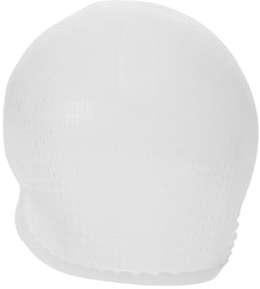 Beaupretty Bonnet de Teinture Capillaire en Silicone Réutilisable Trous Croisés pour Mèches Précises, Taille Moyenne, Couleur Translucide, Accessoire Professionnel pour Salon et Usage