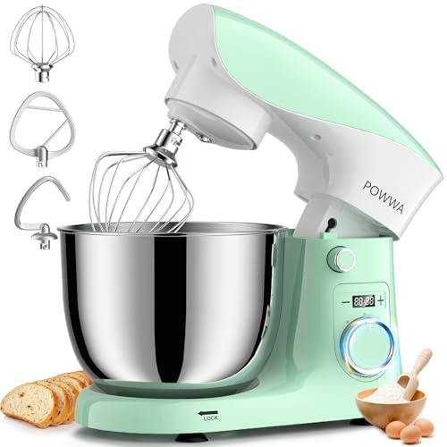 Batidora Amasadora Profesional POWWA 5L, Verde Blanco