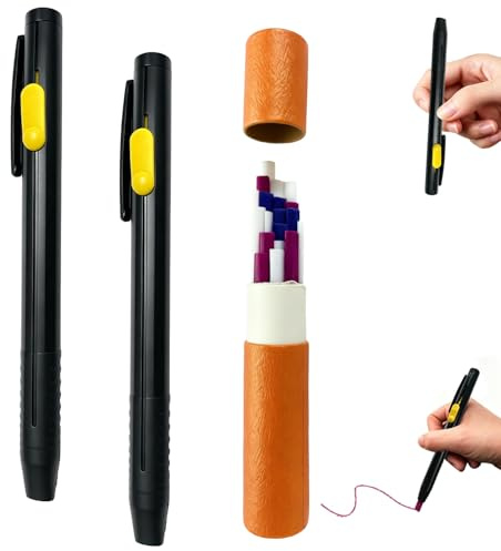 Eiyptzbqm 22 Teiliges Schneiderkreide Stifte Set Minen Nähkreide Rot Weiß Blau Durch Hitze Abwischbar Trickmarker Nähen Nähzubehör für Nähen Quilten Sticken Heimwerkerprojekte