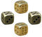 4Pcs Antike Messing Würfel Set - Dekorative Und Praktische Würfel Für Nachtclub, Bar Und Party - Kreative Spiel Requisiten Und Desktop Schmuck