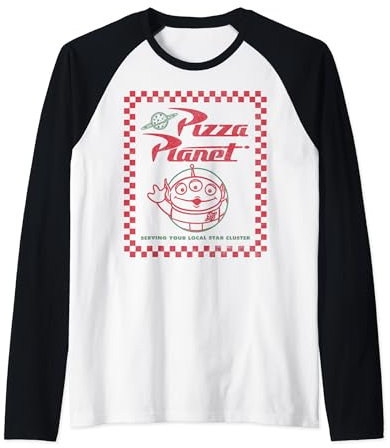 Disney Pixar Toy Story Alien Pizza Planet Box Art Manche Raglan