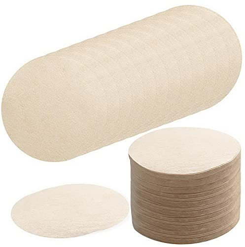 600 PCS Unbleached Coffee Filters Papers Compatible with Aeropress, 64mm/2.5 Natural Replacement Round Coffee Filters Papers Filters Brown Paper Filter Compatible with Espresso Coffee Makers