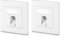 deleyCON 2x CAT8 Keystone Netzwerkdosen Set 2000 MHz 40 GBit/s Unterputz 2x Netzwerkdose & 2x Keystone Modul mit RJ45 Buchse STP Geschirmt Metall Gehäuse Datendose Netzwerkkabel Verlegekabel