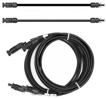 SOLARTRONICS Verlängerungskabel 4mm² H1Z2Z2-K Solarkabel Balkonkraftwerk Anschlusskabel schwarz mit Stecker beidseitig für Solarmodule PV GAK. Made in Germany (2 x 1m)