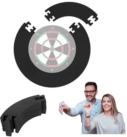 Anello per bersaglio per freccette, bordo per bersaglio nero, protezione da parete, cilindro a forma di cuore multifunzionale (E)