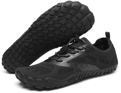 SAGUARO Femme Homme Barefoot Shoes Chaussures Minimaliste Barefoot Chaussures Pieds Nus Antidérapantes pour Gym Training Fitness Randonnée Noir,GR.40