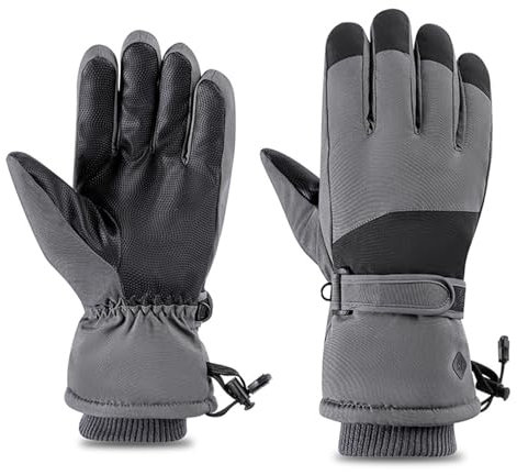 Diogeynu Skihandschuhe für Damen und Herren, Winterhandschuhe, wasserabweisend, Skihandschuhe, warme Handschuhe, Snowboardhandschuhe, Touchscreen-Handschuhe