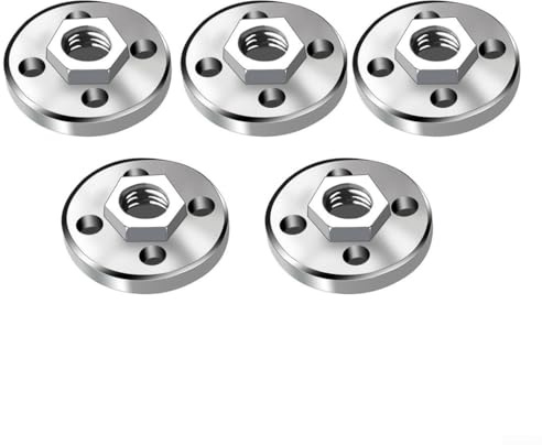 Besttoolifes Lot de 5 écrous hexagonaux pour meuleuse d'angle de type 100 - 30 mm - En fonte d'aluminium - Fabriqué à partir de fonte d'aluminium robuste