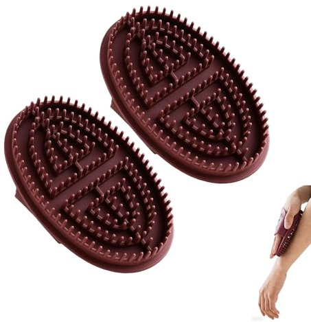 YEDOUALE 2 cepillos de Masaje meridiano – Herramienta para Masaje Corporal, Drenaje linfático y relajación Muscular, Material Seguro y fácil de Limpiar, Ideal para moldear el Cuerpo