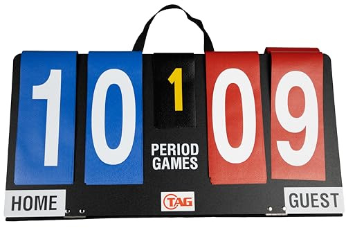 TAG Deluxe Flip-A-Score Wooden Scoreboard, Score 0 to 99 for Any Sport, 23.7 x 12