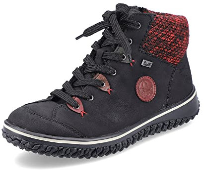 Rieker Damen Low-Top Sneaker Z4219, Frauen Halbschuhe, wasserabweisend, riekerTEX,straßenschuhe,Strassenschuhe,schwarz Kombi (00),40 EU / 6.5 UK