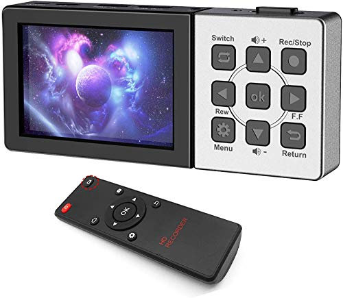 CSMAOYI Ezcap273 273A HD 1080P 60fps AV/HDMI Tarjeta de Captura de Video y Audio Grabadora de Juegos Caja de grabación a Tarjeta TF Puede Reproducir Entrada de micrófono (Ezcap273)