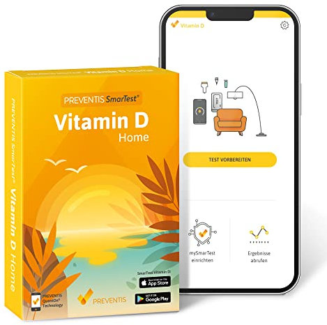 Preventis SmarTest® | Vitamin D Test in 15 Min. | Nachweis von Vitamin D Mangel | Schnelltest für Zuhause (1 St.)
