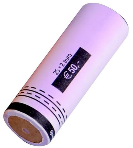 RESKAL Münzhülse für Euro-Münzen, Papier, 25 x 2 EUR