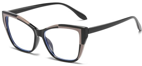 LJCZKA Gafas de Bloqueo de Luz Azul Retro para Mujer,Ojo de Gato Gafas de Lectura con Filtro de Luz Azul Gafas para Antifatiga