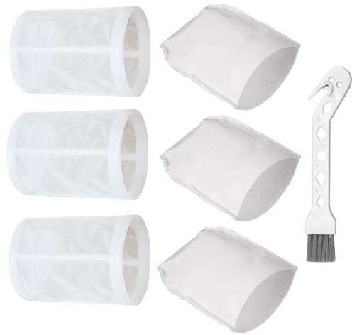 3 Vorfilter + 3 Filter, Staubsaugerbeutel Mit Pinsel, für Makita CL100 /CL106 /CL180 /DCL180/ CL140 /CL070 Staubsaugerzubehör, Vorfilterteil 451208-3, Filterteil 443060-3