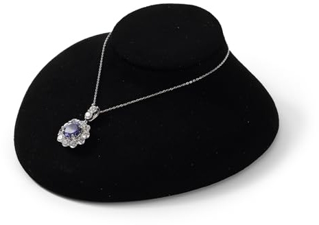 Oirlv Buste De Bijoux De Colliers En Microfibre, Présentoir à Bijoux, PréSentoir à Bijoux, Petits Accessoires De Bijoux (Noir)