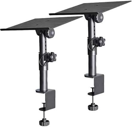 Högtalarställ Förstorad skrivbordsklämma i metall Högtalarfäste Desktop Fast ljudlyftfäste HIFI Surround Monitor Högtalare Högtalarfäste