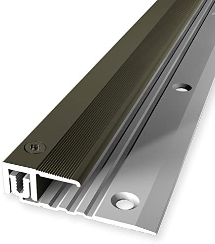 PROVISTON - Profilo di finitura per pavimenti – Larghezza: 22 mm – Regolazione altezza: 6,5 – 16 mm – Lunghezza: 1000 mm – Profilo in alluminio – Profilo di bordatura – Bronzo – Alta qualità e