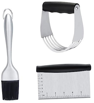 UKCOCO 3pièces Coupe-pâte Et Grattoir pour Pâte Ensemble De Pâtisserie pour Cuisine Et Maison Outils De Pâtisserie