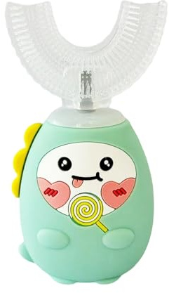 Youngwier Spazzolino Elettrico a Forma di U per Bambini,Spazzolino Elettrico a U con 3 Modalità e Timer,Strumento Di Pulizia Denti Per Bambini | Adatto a Viaggio, Casa, Scuola, Hotel, Ragazzi e